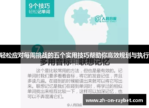 轻松应对每周挑战的五个实用技巧帮助你高效规划与执行